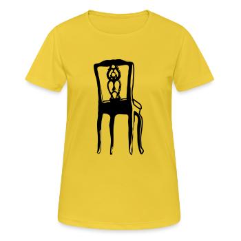stuhl - Frauen T-Shirt atmungsaktiv - Sonnengelb - Vorne - AI Model Female 172 dark (172cm)