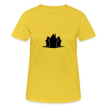 Maisons de quartier - T-shirt respirant Femme - jaune soleil - Devant - AI Model Female 172 dark (172cm)