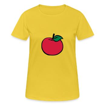 Apfel - Frauen T-Shirt atmungsaktiv - Sonnengelb - Vorne - AI Model Female 172 dark (172cm)