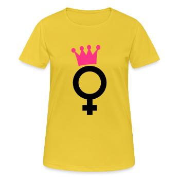prinzessin - Frauen T-Shirt atmungsaktiv - Sonnengelb - Vorne - AI Model Female 172 dark (172cm)