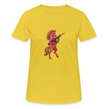 Armed Unicorn - Women's Breathable T-Shirt - sunshine - Front - AI Model Female 172 dark (172cm)