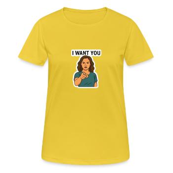 I want you ... - Women's Breathable T-Shirt - sunshine - Front - AI Model Female 172 dark (172cm)