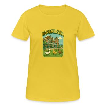 Horumersiel - Frauen T-Shirt atmungsaktiv - Sonnengelb - Vorne - AI Model Female 172 dark (172cm)