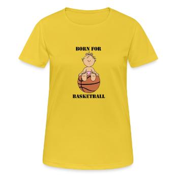 BB Girl 1 - T-shirt respirant Femme - jaune soleil - Devant - AI Model Female 172 dark (172cm)