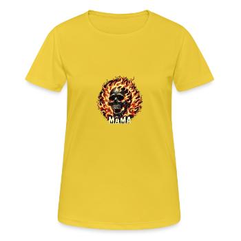 AllYouNeedIsMama - Frauen T-Shirt atmungsaktiv - Sonnengelb - Vorne - AI Model Female 172 dark (172cm)
