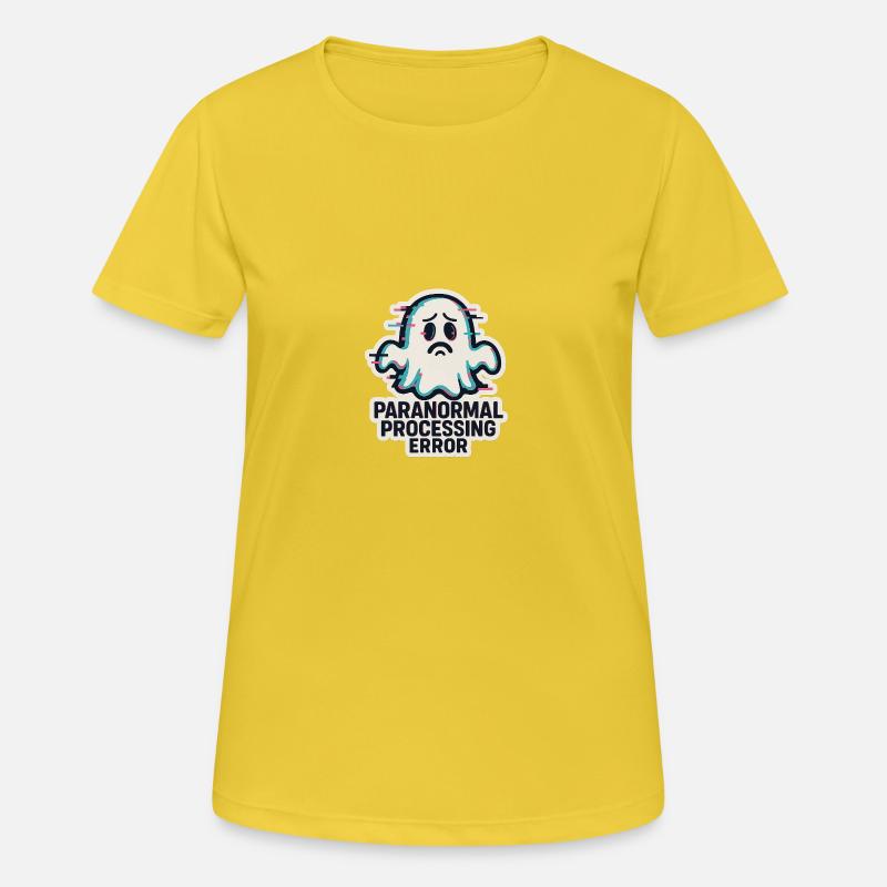 Paranormal Processing Error - Glitchy Ghost - Frauen T-Shirt atmungsaktiv - Sonnengelb