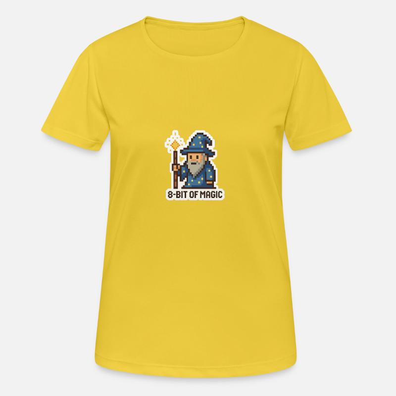 8 Bit of Magic - Retro Pixel Wizard - Women's Breathable T-Shirt - sunshine