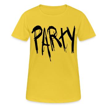 party - Women's Breathable T-Shirt - sunshine - Front - AI Model Female 172 dark (172cm)