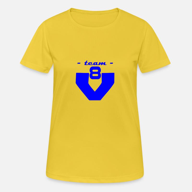 Team V8 - Women's Breathable T-Shirt - sunshine