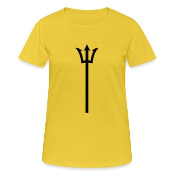 trident - T-shirt respirant Femme - jaune soleil - Devant - AI Model Female 172 dark (172cm)