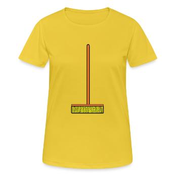 cleaning cleaning cleaning lady broom wischmop23 - Women's Breathable T-Shirt - sunshine - Front - AI Model Female 172 dark (172cm)