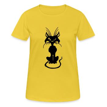 Bad Cat - Women's Breathable T-Shirt - sunshine - Front - AI Model Female 172 dark (172cm)