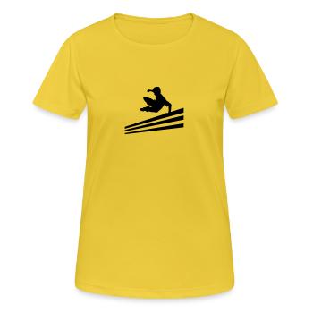 Parkour - Women's Breathable T-Shirt - sunshine - Front - AI Model Female 172 dark (172cm)