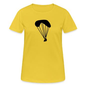 GLEITSCHIRM - Frauen T-Shirt atmungsaktiv - Sonnengelb - Vorne - AI Model Female 172 dark (172cm)
