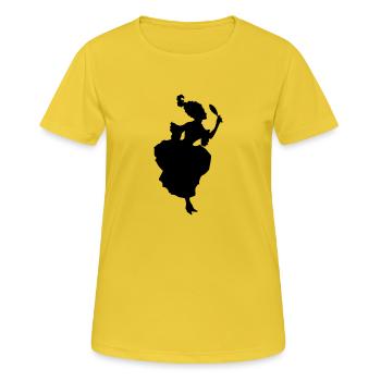 dame Vintage - T-shirt respirant Femme - jaune soleil - Devant - AI Model Female 172 dark (172cm)