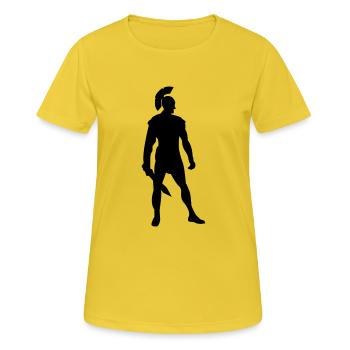 spartaner - Frauen T-Shirt atmungsaktiv - Sonnengelb - Vorne - AI Model Female 172 dark (172cm)