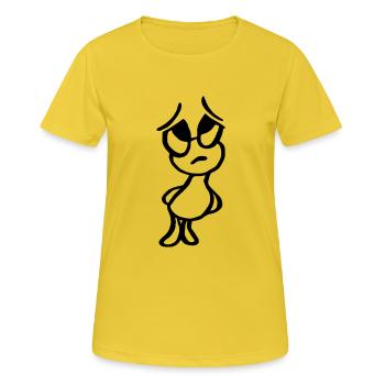petit homme réfléchi - T-shirt respirant Femme - jaune soleil - Devant - AI Model Female 172 dark (172cm)