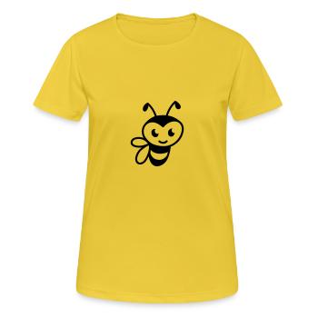 Sweet Bee - Frauen T-Shirt atmungsaktiv - Sonnengelb - Vorne - AI Model Female 172 dark (172cm)