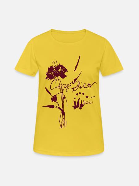 Carpe Diem - T-shirt respirant Femme - jaune soleil