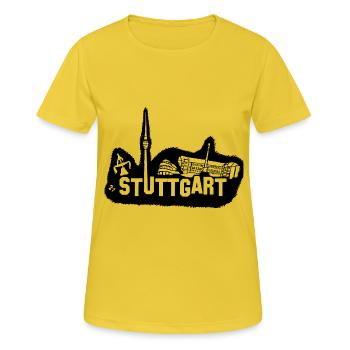 STUTTGART - T-shirt respirant Femme - jaune soleil - Devant - AI Model Female 172 dark (172cm)