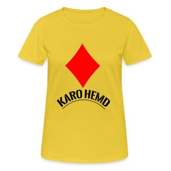 chemise à carreaux - T-shirt respirant Femme - jaune soleil - Devant - AI Model Female 172 dark (172cm)