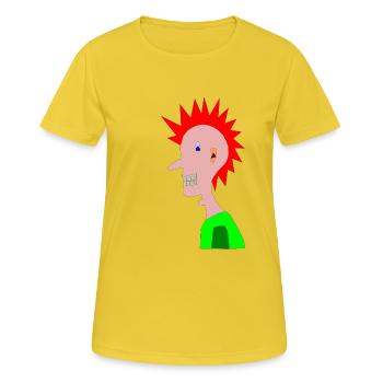 Punk cool, punk - T-shirt respirant Femme - jaune soleil - Devant - AI Model Female 172 dark (172cm)