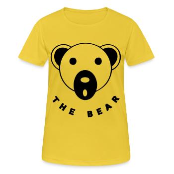 The bear - T-shirt respirant Femme - jaune soleil - Devant - AI Model Female 172 dark (172cm)