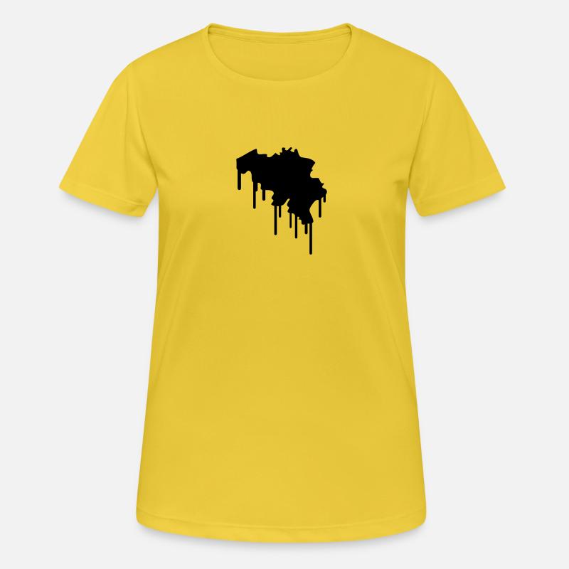 Belgium Graffiti - Women's Breathable T-Shirt - sunshine