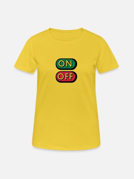 On Off Buttons - T-shirt respirant Femme - jaune soleil