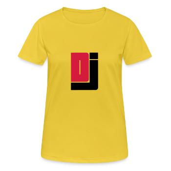 DJ - Frauen T-Shirt atmungsaktiv - Sonnengelb - Vorne - AI Model Female 172 dark (172cm)
