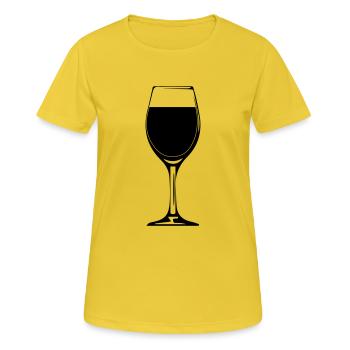 Wine wine wine bottle design - Women's Breathable T-Shirt - sunshine - Front - AI Model Female 172 dark (172cm)