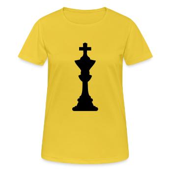 Chess silhouette - Frauen T-Shirt atmungsaktiv - Sonnengelb - Vorne - AI Model Female 172 dark (172cm)