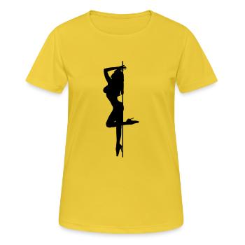gogo1 - Frauen T-Shirt atmungsaktiv - Sonnengelb - Vorne - AI Model Female 172 dark (172cm)