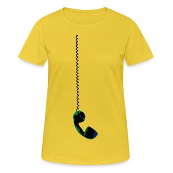 phone - Women's Breathable T-Shirt - sunshine - Front - AI Model Female 172 dark (172cm)