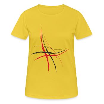 Griffes - T-shirt respirant Femme - jaune soleil - Devant - AI Model Female 172 dark (172cm)