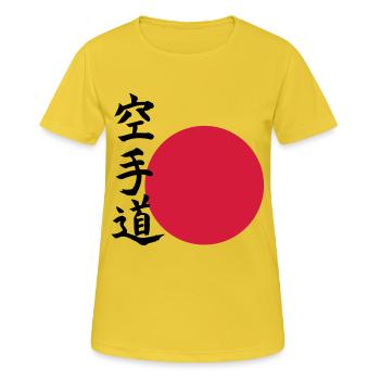 Karate do - Orient - Frauen T-Shirt atmungsaktiv - Sonnengelb - Vorne - AI Model Female 172 dark (172cm)