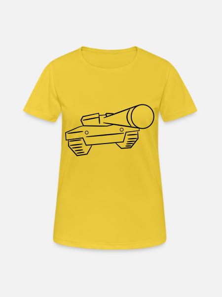 Panzer - Frauen T-Shirt atmungsaktiv - Sonnengelb