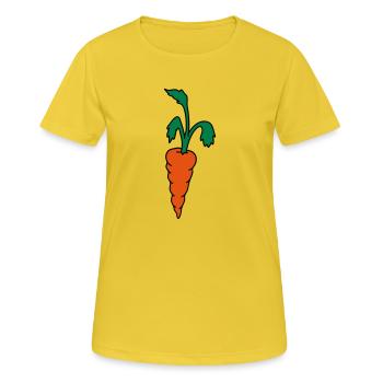 Carotte carotte - T-shirt respirant Femme - jaune soleil - Devant - AI Model Female 172 dark (172cm)