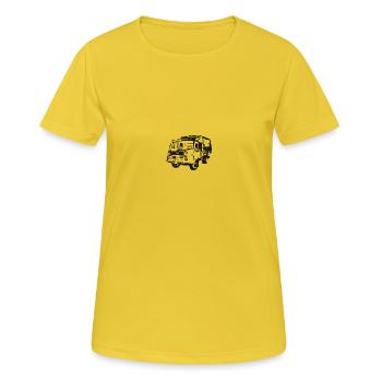 Robur Pritsche LO LD IFA - Frauen T-Shirt atmungsaktiv - Sonnengelb - Vorne - AI Model Female 172 dark (172cm)