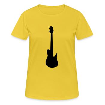 Basse - T-shirt respirant Femme - jaune soleil - Devant - AI Model Female 172 dark (172cm)
