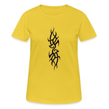 tribal - Frauen T-Shirt atmungsaktiv - Sonnengelb - Vorne - AI Model Female 172 dark (172cm)