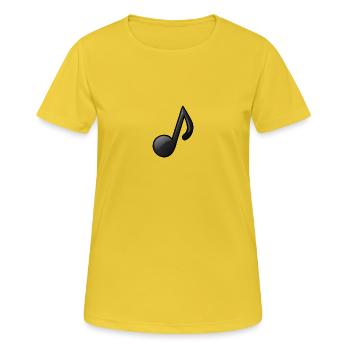 Musiknote - Frauen T-Shirt atmungsaktiv - Sonnengelb - Vorne - AI Model Female 172 dark (172cm)