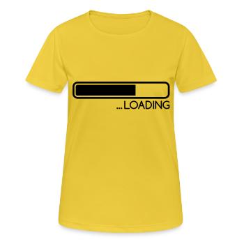 loading_1___f1 - T-shirt respirant Femme - jaune soleil - Devant - AI Model Female 172 dark (172cm)