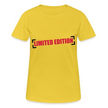 Limited Edition - T-shirt respirant Femme - jaune soleil - Devant - AI Model Female 172 dark (172cm)