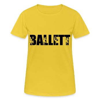 (ballett) - Frauen T-Shirt atmungsaktiv - Sonnengelb - Vorne - AI Model Female 172 dark (172cm)
