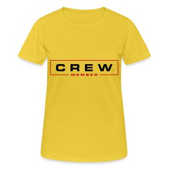 Membre d’équipage - T-shirt respirant Femme - jaune soleil - Devant - AI Model Female 172 dark (172cm)