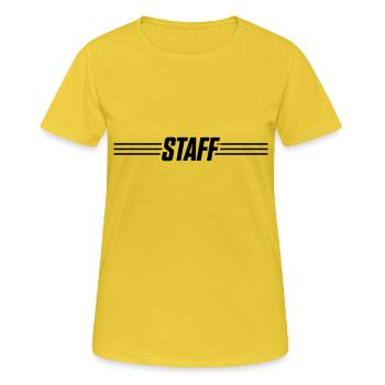 staff strich - T-shirt respirant Femme - jaune soleil - Devant - AI Model Female 172 dark (172cm)