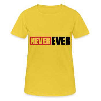 Bar Jamais Jamais - T-shirt respirant Femme - jaune soleil - Devant - AI Model Female 172 dark (172cm)