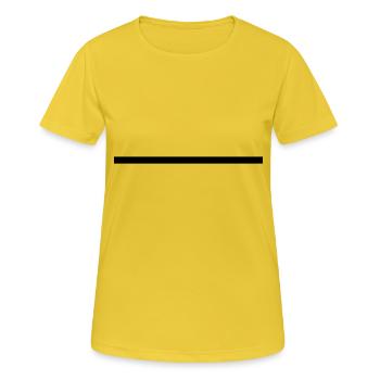 Strich - Linie - Frauen T-Shirt atmungsaktiv - Sonnengelb - Vorne - AI Model Female 172 dark (172cm)