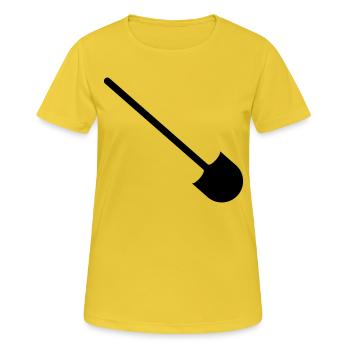 PELLE TRAVAUX - T-shirt respirant Femme - jaune soleil - Devant - AI Model Female 172 dark (172cm)